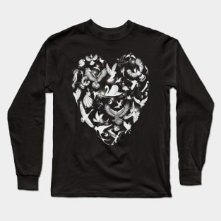 Birds Heart Symbol Costume Gift Long Sleeve T-Shirt